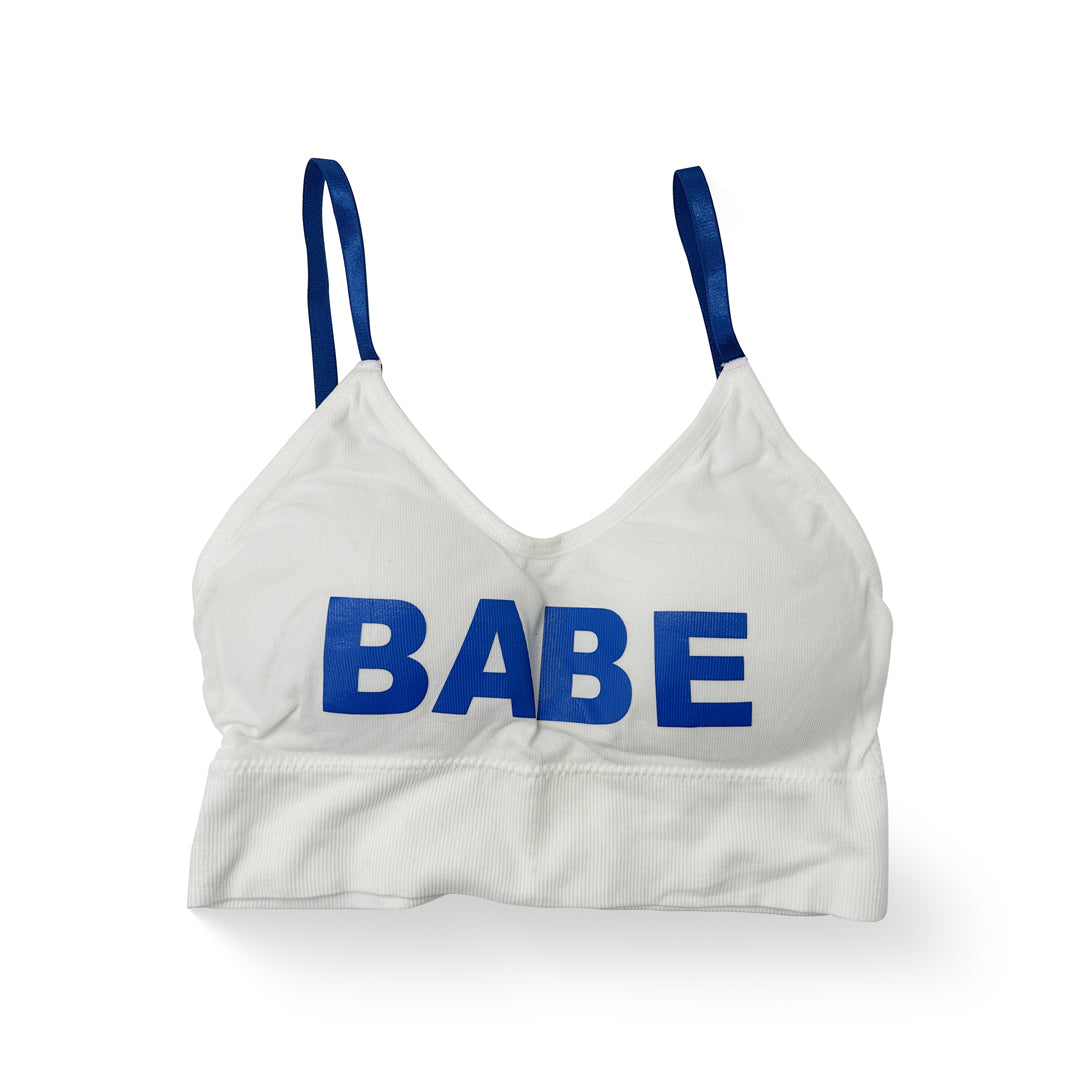 Babe Crop Support Bra (White)